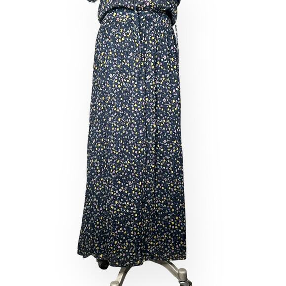 ZADIG & VOLTAIRE Rainy Crinkle Etoiles Maxi Dress Star Print Cottagecore Hippie - Picture 6 of 13